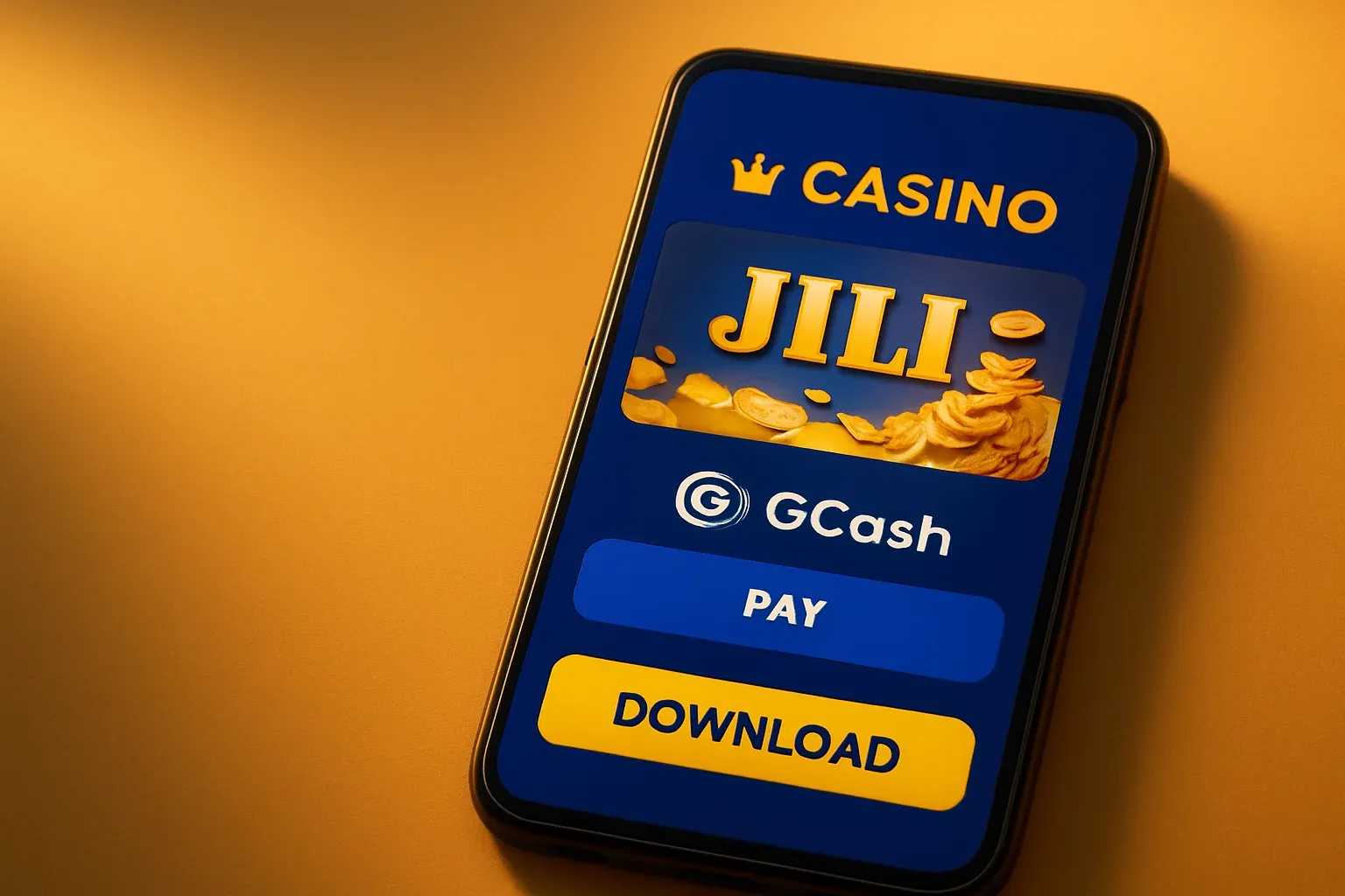 Philippine casino mobile app on Android with JILI UI and GCash payment